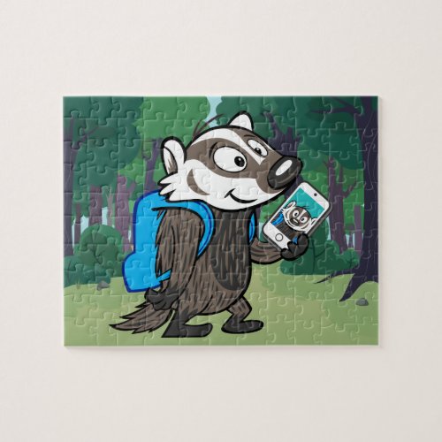 Ricky Raccoon  Boomer Badger Selfie Jigsaw Puzzle