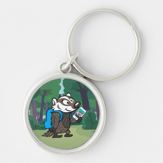 Ricky Raccoon | Boomer Badger Selfie Keychain (Front)