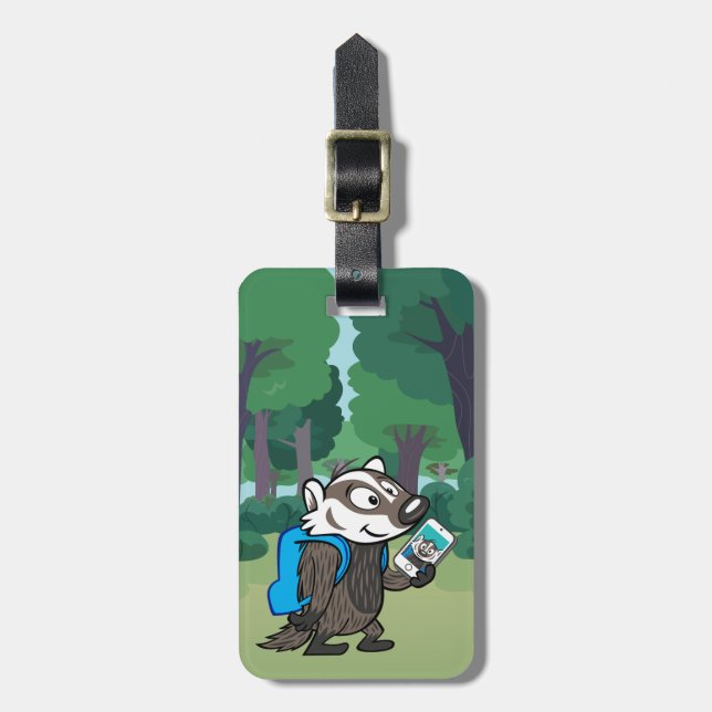 Ricky Raccoon | Boomer Badger Selfie Luggage Tag (Front Vertical)