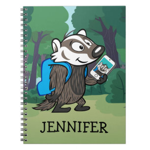 Ricky Raccoon   Boomer Badger Selfie Notebook