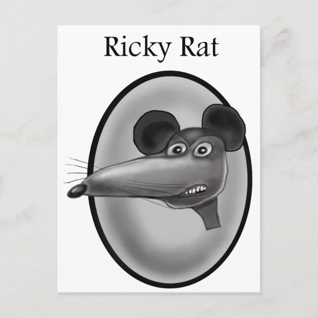 Ricky Rat Cartoon Postcard | Zazzle