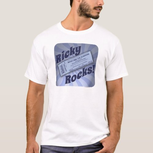 Ricky Rocks Cool Music Book Reference T_Shirt
