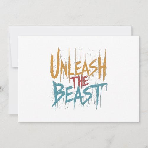 Ricky Tasha Unleash the Beast Poster Design Invitation