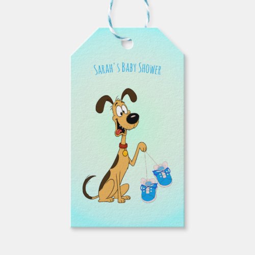 Rico the Dog Baby Boy Shower  Gift Tags
