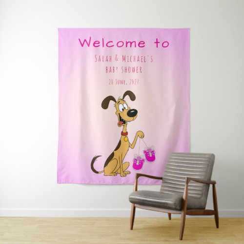 Rico the Dog Baby Boy Shower  Tapestry