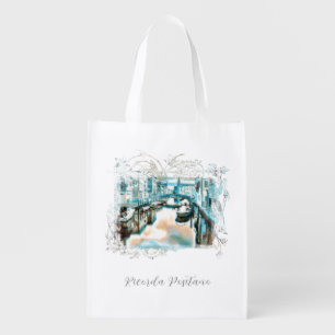 *~* Ricorda Positano Italy Italian Language AR20 Grocery Bag