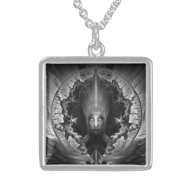 Riddian Queen Oracle GS Sterling Silver Necklace (Front)