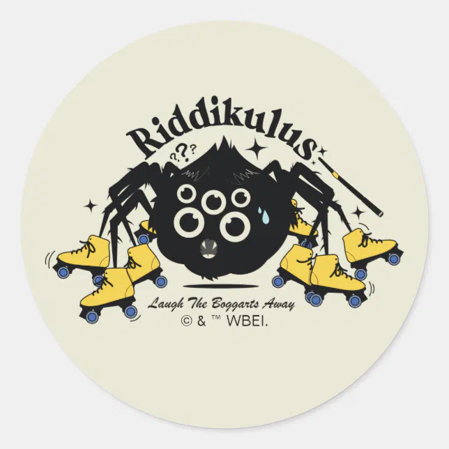 Riddikulus - Laugh the Boggarts Away Classic Round Sticker | Zazzle