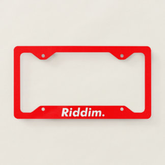 Riddim License Plate Frame