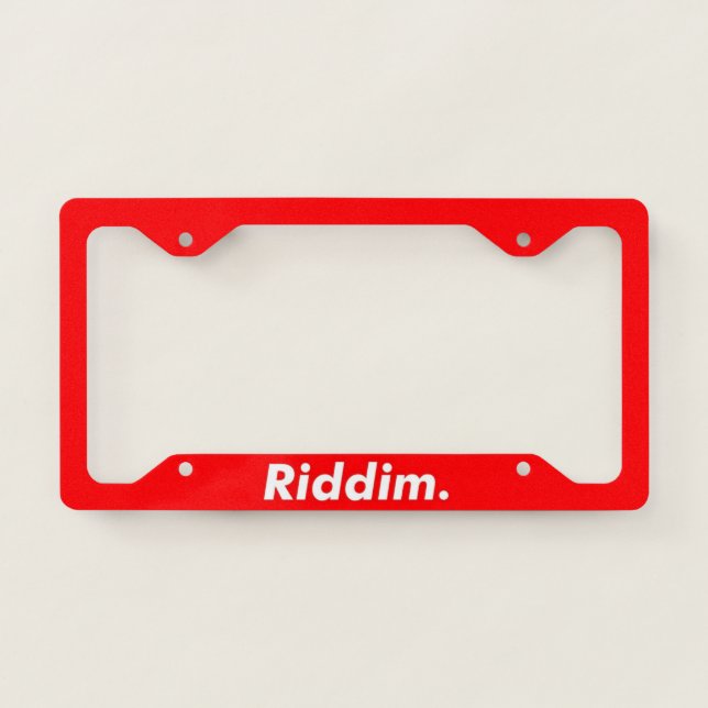 Riddim License Plate Frame (Front)