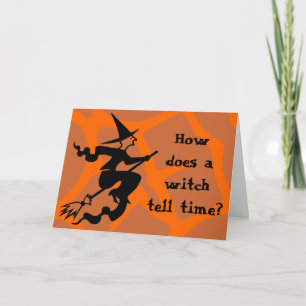 Riddle Halloween Witch Card