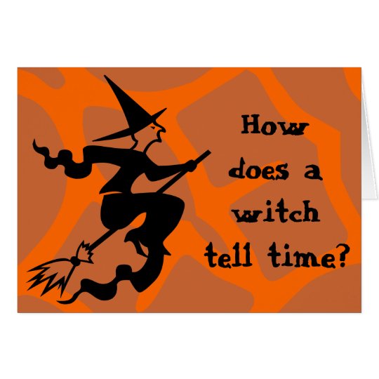 Riddle Halloween Witch Card | Zazzle