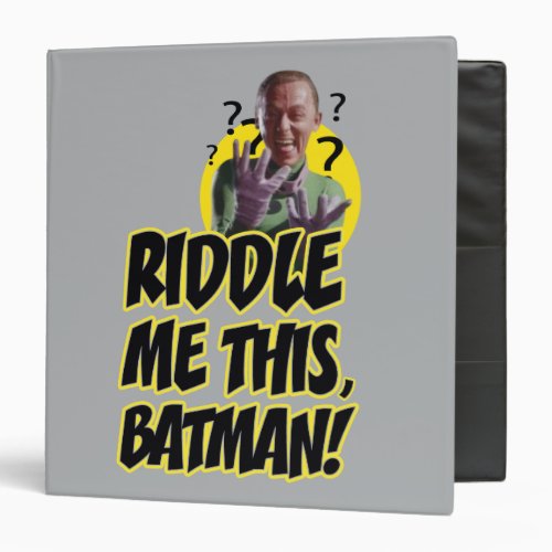 Riddle Me This Batman 3 Ring Binder