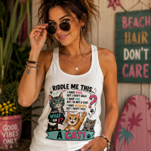 Riddle Me This Cat Tank Top