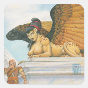 Riddle Sphinx Square Sticker