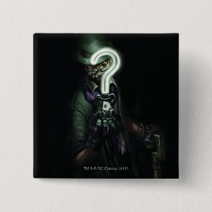 Riddler Illustration Pinback Button