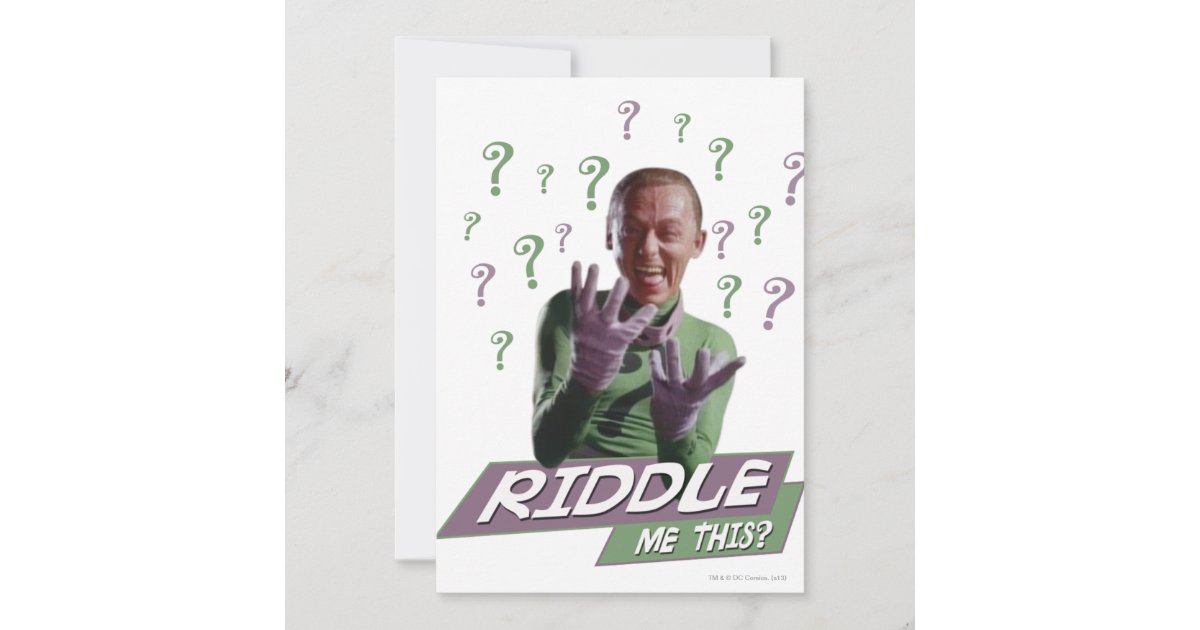 Riddler - Riddle Me This | Zazzle