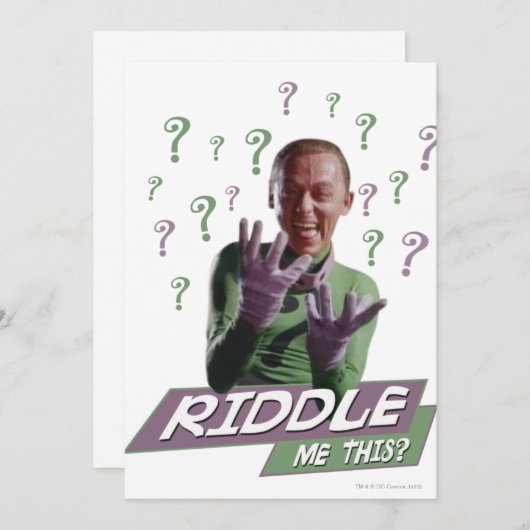 Riddler - Riddle Me This (Front/Back)