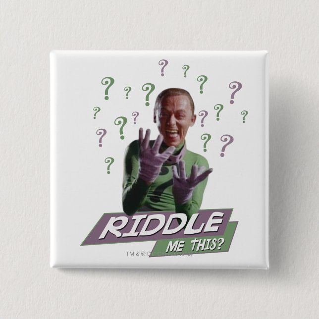 Riddler - Riddle Me This Pinback Button (Front)