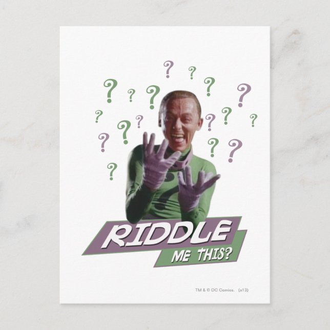 Riddler - Riddle Me This Postcard (Front)