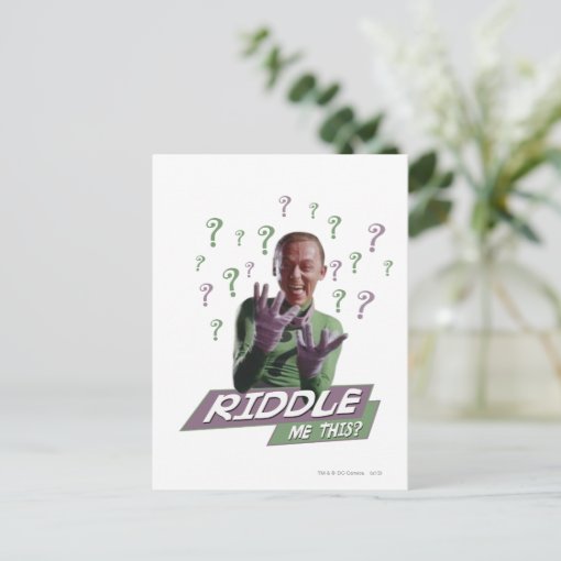 Riddler - Riddle Me This Postcard | Zazzle