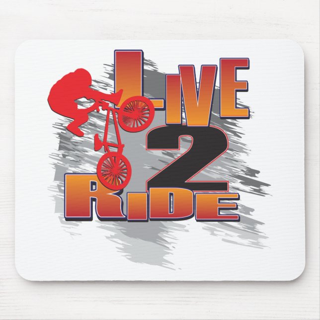 Ride 2 Live BMX Biker Mouse Pad (Front)