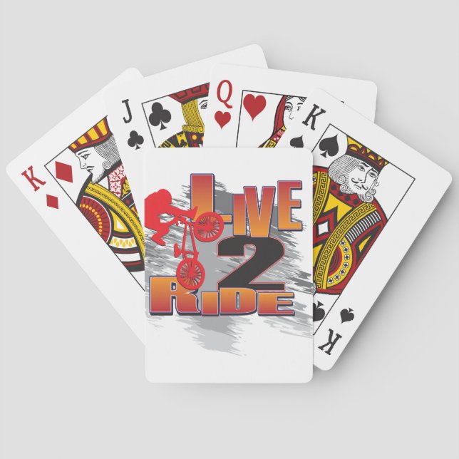 Ride 2 Live BMX Biker Poker Cards (Back)