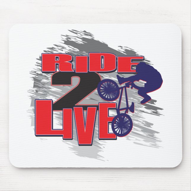 Ride 2 Live BMX Rider Mouse Pad (Front)