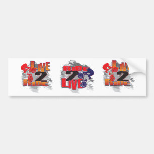 Ride 2 Live Live 2 Ride BMX rider Bumper Sticker