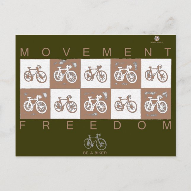 ride a bicycle postcard (Front)