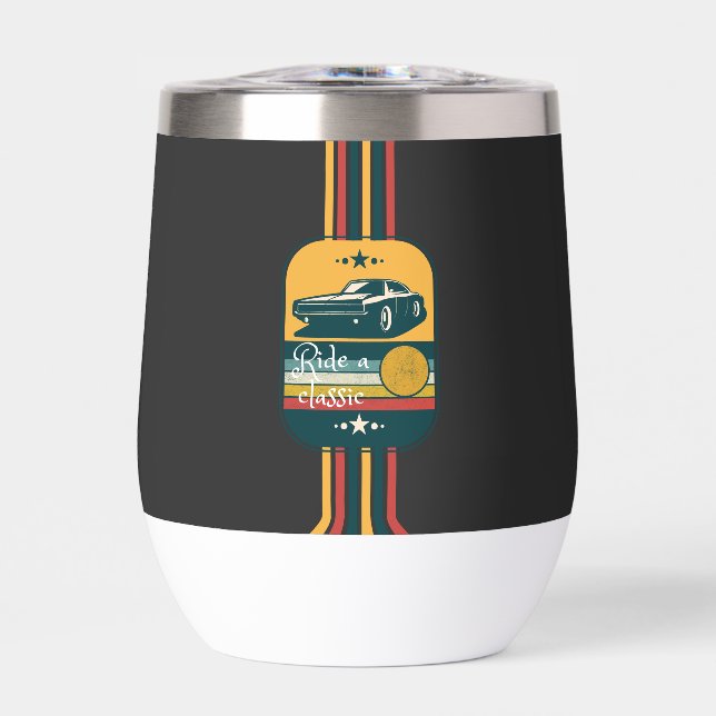 ride a classic thermal wine tumbler (Front)