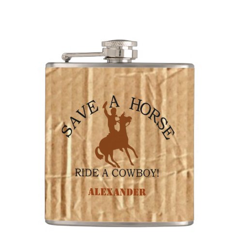 Ride A Cowboy_ Hip Flask