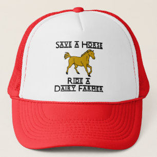 ride a dairy farmer trucker hat