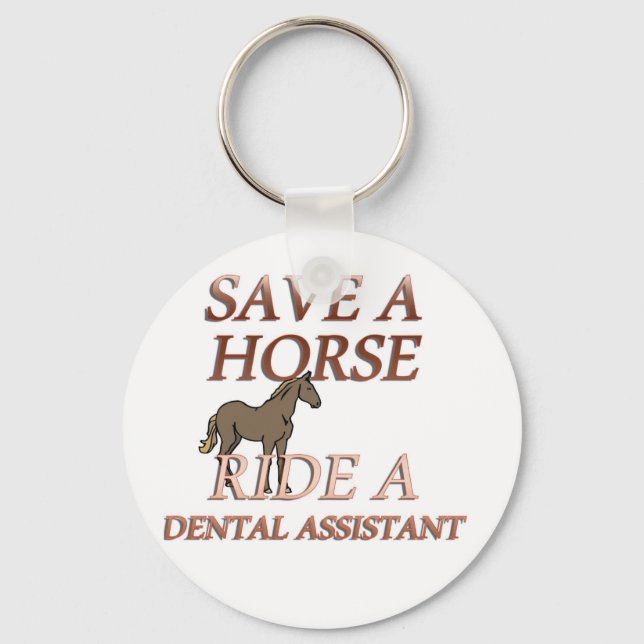 Ride a Dental Assistant Keychain (Front)