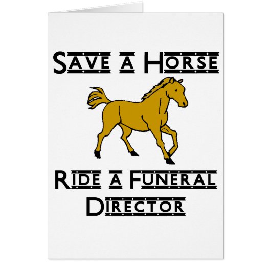 ride a funeral director cards (Front)