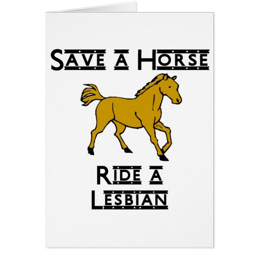 ride a lesbian cards (Front)
