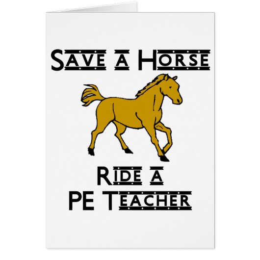 ride a PE teacher Cards (Front)