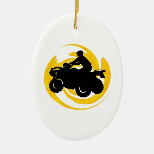 Ride and Grind Ceramic Ornament