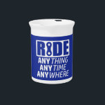 Ride, Anything, Anytime, Anywhere Beverage Pitcher<br><div class="desc">Just get on your bike. Any bike. Get out and put some miles in,  doesn't matter where. You know that a good ride will clear out stress and make you feel good,  so what are you waiting for?</div>