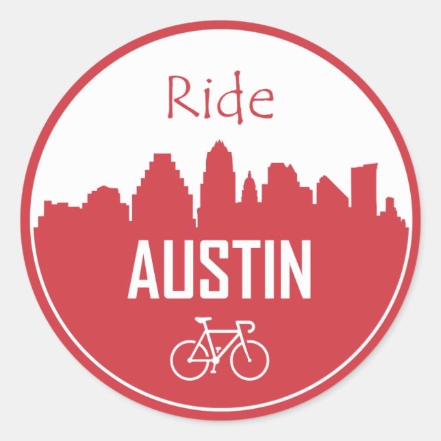 Ride Austin Classic Round Sticker (Front)