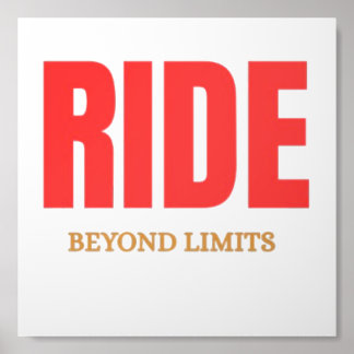 Ride Beyond Limits – Motivational Biker Typography Acrylic Photo Tile
