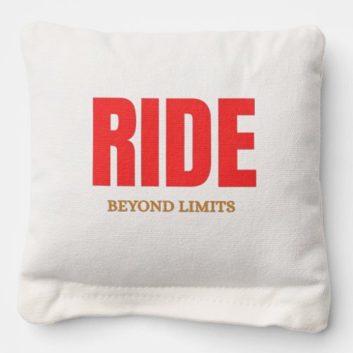 Ride Beyond Limits – Motivational Biker Typography Cornhole Bags