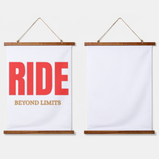 Ride Beyond Limits – Motivational Biker Typography Hanging Tapestry