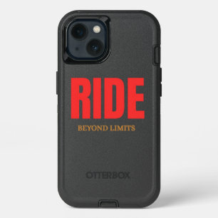 Ride Beyond Limits – Motivational Biker Typography iPhone 13 Case