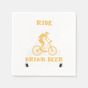 Ride Bikes Drink Beer Bicycle Mountain Bike Gift Napkins