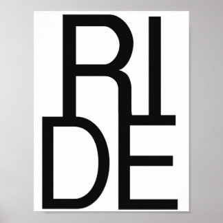 Ride Black and White Graphic Print