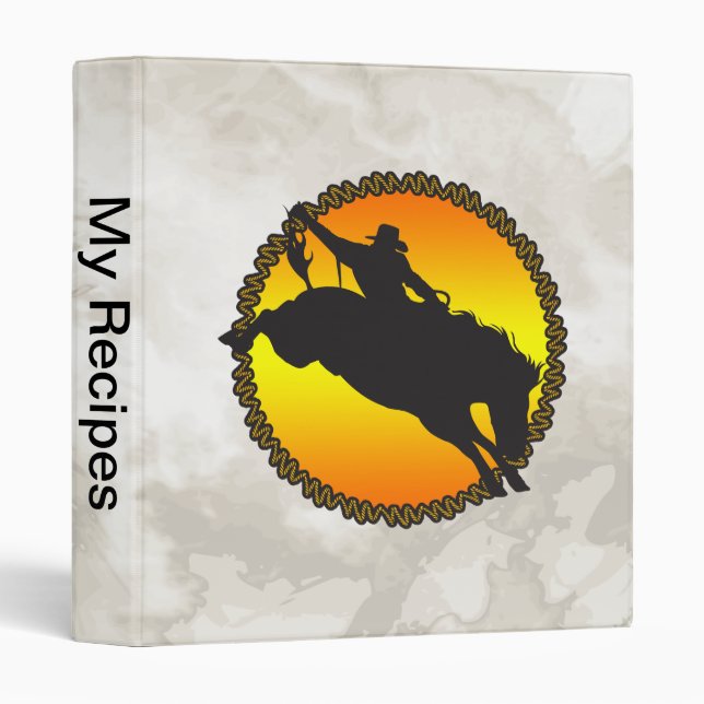 Ride Bronc 3 Ring Binder (Front/Spine)