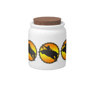Ride Bronc Candy Jar