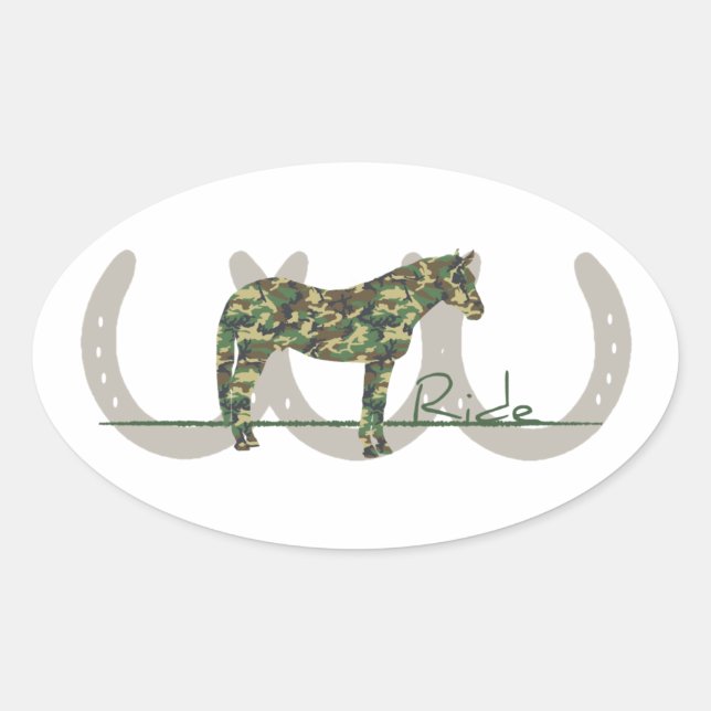 Ride Camo Oval Sticker (Front)