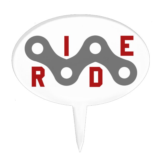 Ride (Chain) Cake Topper (Front)